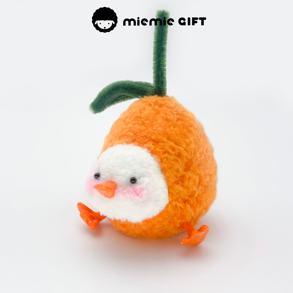 Handmade by miemie gift, this orange duck glows with sunshine vibes and cozy texture, crafted one twist at a time.
