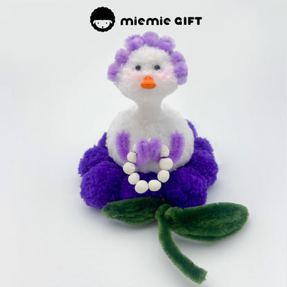 This fuzzy grape duck from miemie gift is like a mini bundle of joy — soft, sweet, and handcrafted to bring a smile.
