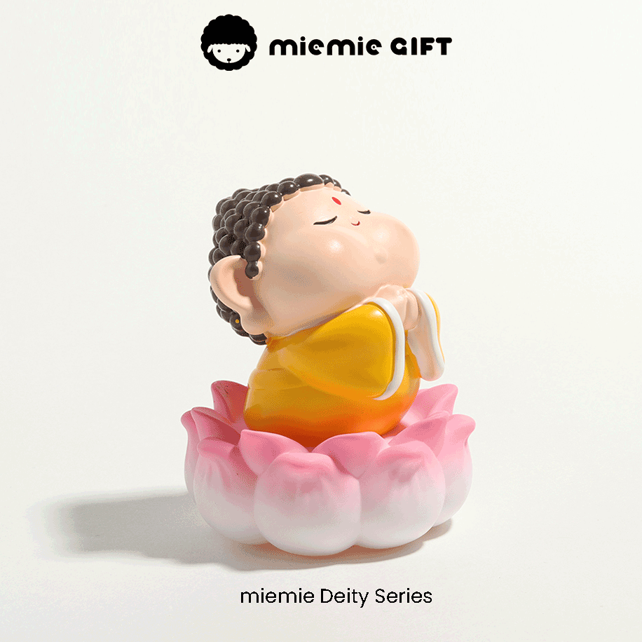 Small, colorful Buddha figurine on a lotus base, perfect as a meaningful spiritual gift