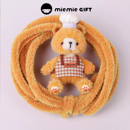 Custom wool teddy bear from DIY craft kit