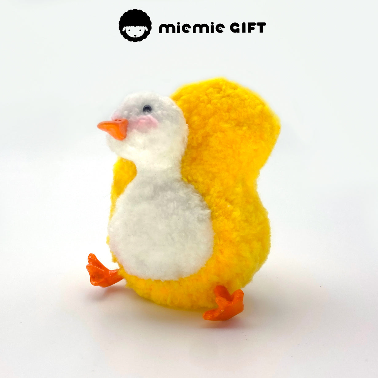 This cheerful mango duck plush brings tropical sweetness in duck form, handmade with coral fleece love.