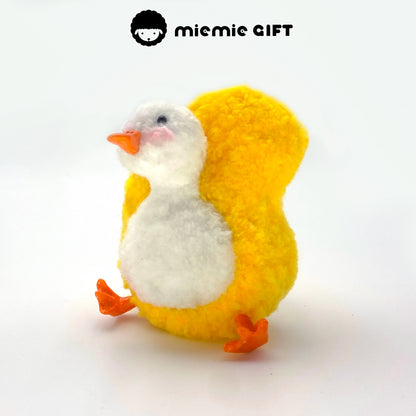 This cheerful mango duck plush brings tropical sweetness in duck form, handmade with coral fleece love.