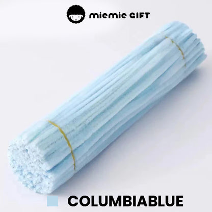 Columbia Blue Pipe Cleaner for DIY Bouquets: Hand-crafted Columbia blue pipe cleaners, great for making detailed flower petals and realistic leaves.