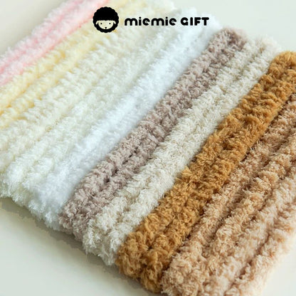 Fluffy mocha brown plush pipe cleaners for making soft animal toys