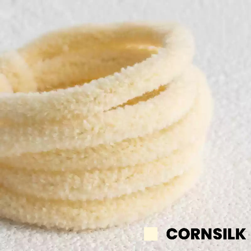 Cornsilk Pipe Cleaner by miemie gift: Hand-crafted cornsilk pipe cleaner, great for making soft and delicate dolls. Suitable for creating a gentle cornflower or a light cornsilk character, highlighting the high density and light color.
