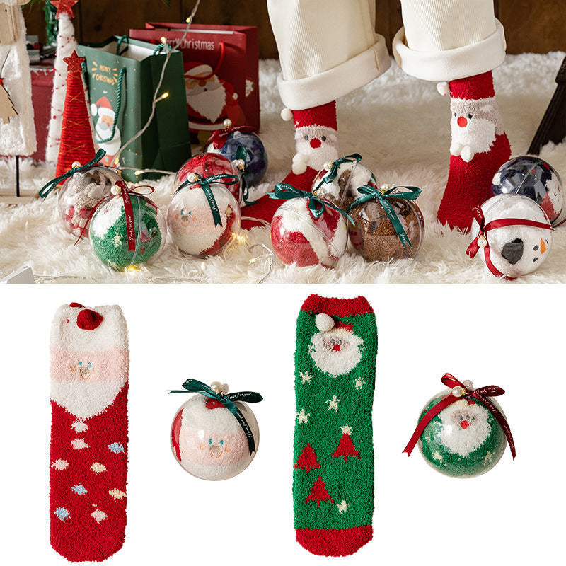 Cozy Christmas Socks in Ornament Ball – Perfect Holiday Gift