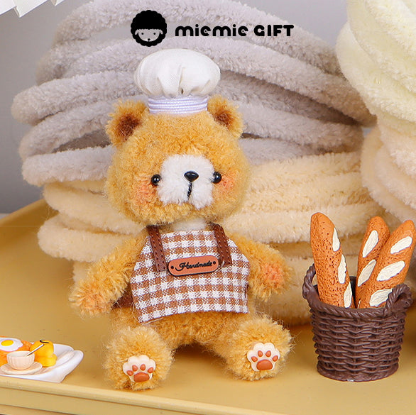 Soft and bendable wool pipe cleaners for DIY projects Handmade wool pipe cleaner teddy bear craft