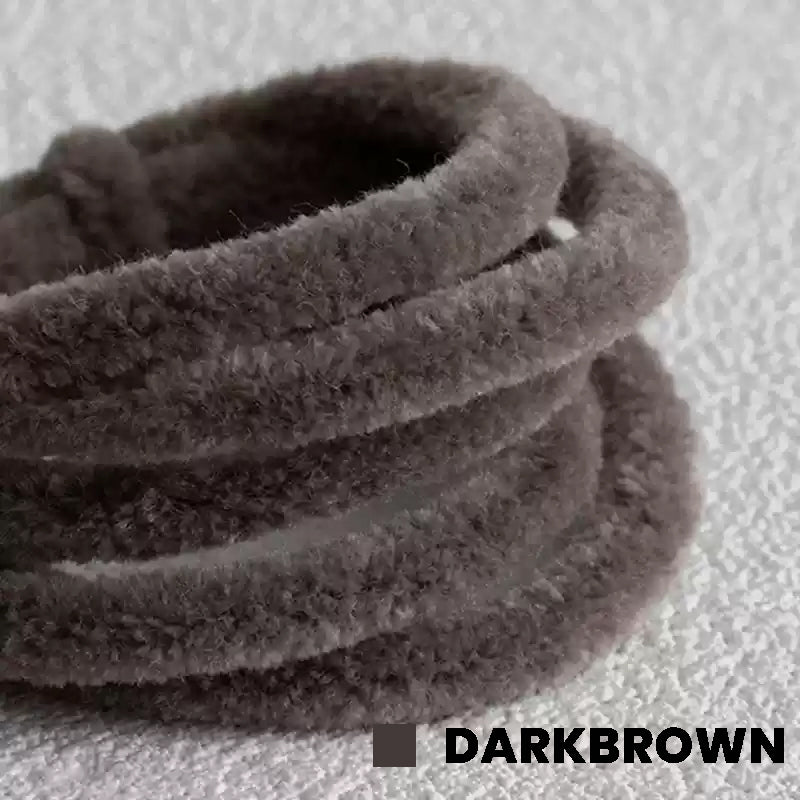 Dark Brown Wool Twist Bar by miemie gift: High-density dark brown wool twist bar, ideal for creating deep dark brown dolls. Perfect for crafting a majestic bear or a sturdy tree character, showcasing the hand-made quality and rich, dark color.

