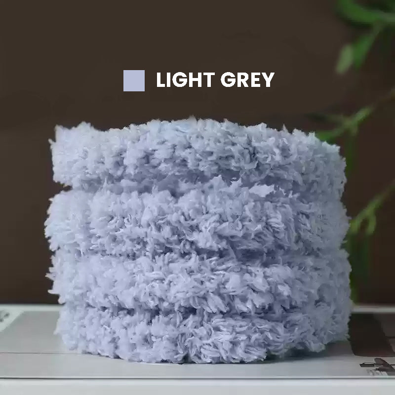 Flexible high-density light gray coral fleece pipe cleaners for realistic animal toys
