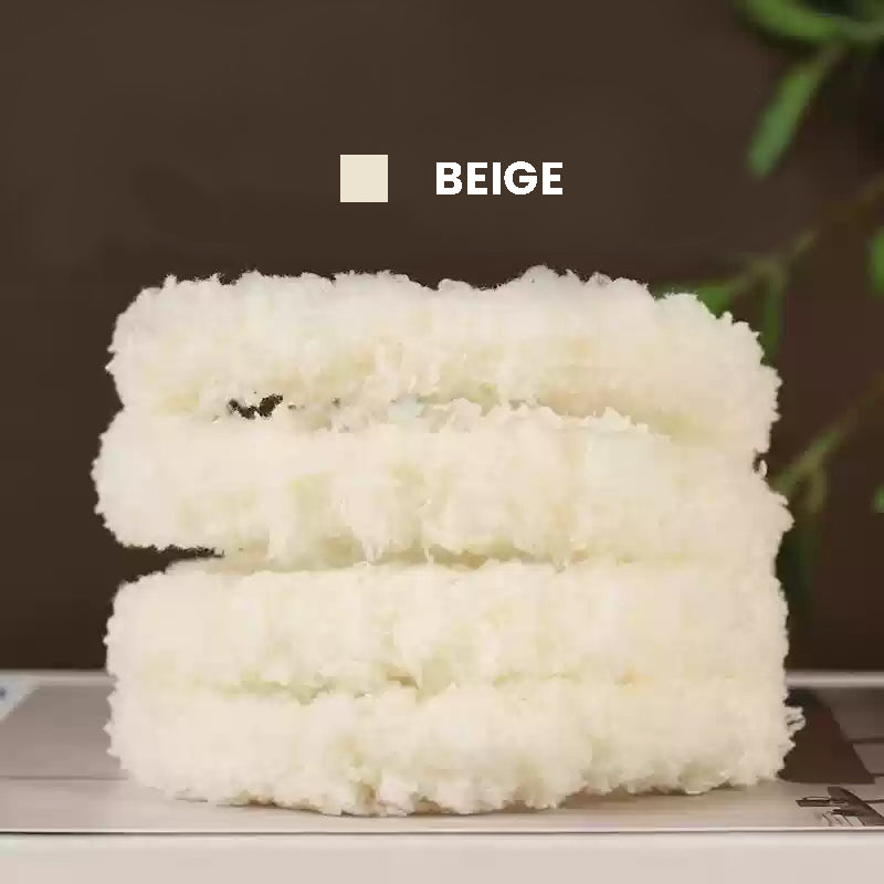 Miemie Gift sleek beige white pipe cleaners, perfect for cat and wolf plush crafts