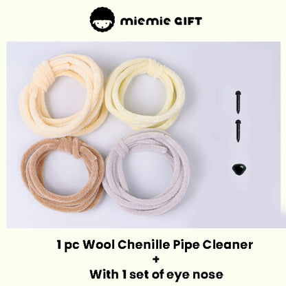 Durable and flexible wool pipe cleaner set