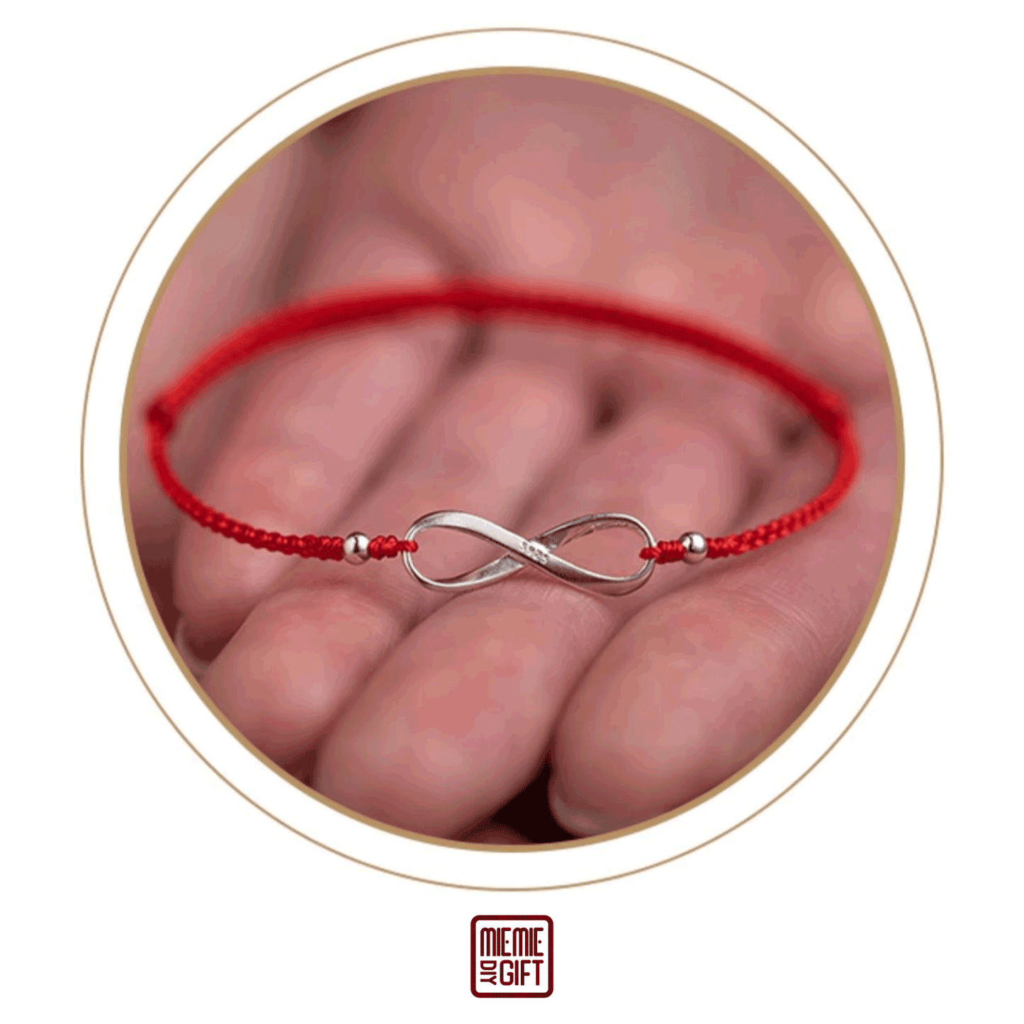 Exquisitely_handcrafted_Infinity Symbol_Red_Thread_Bracelet representation_of_everlasting_love and_the_continuous_circle_of_life_Woven_with_a_vibrant_red_thread adorned_with_an_infinity_symbol_charm