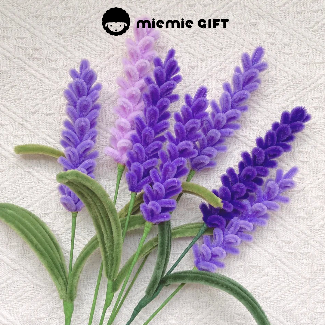 Pink and Purple Pipe-Cleaner Flowers Bouquet by MieMie Gift