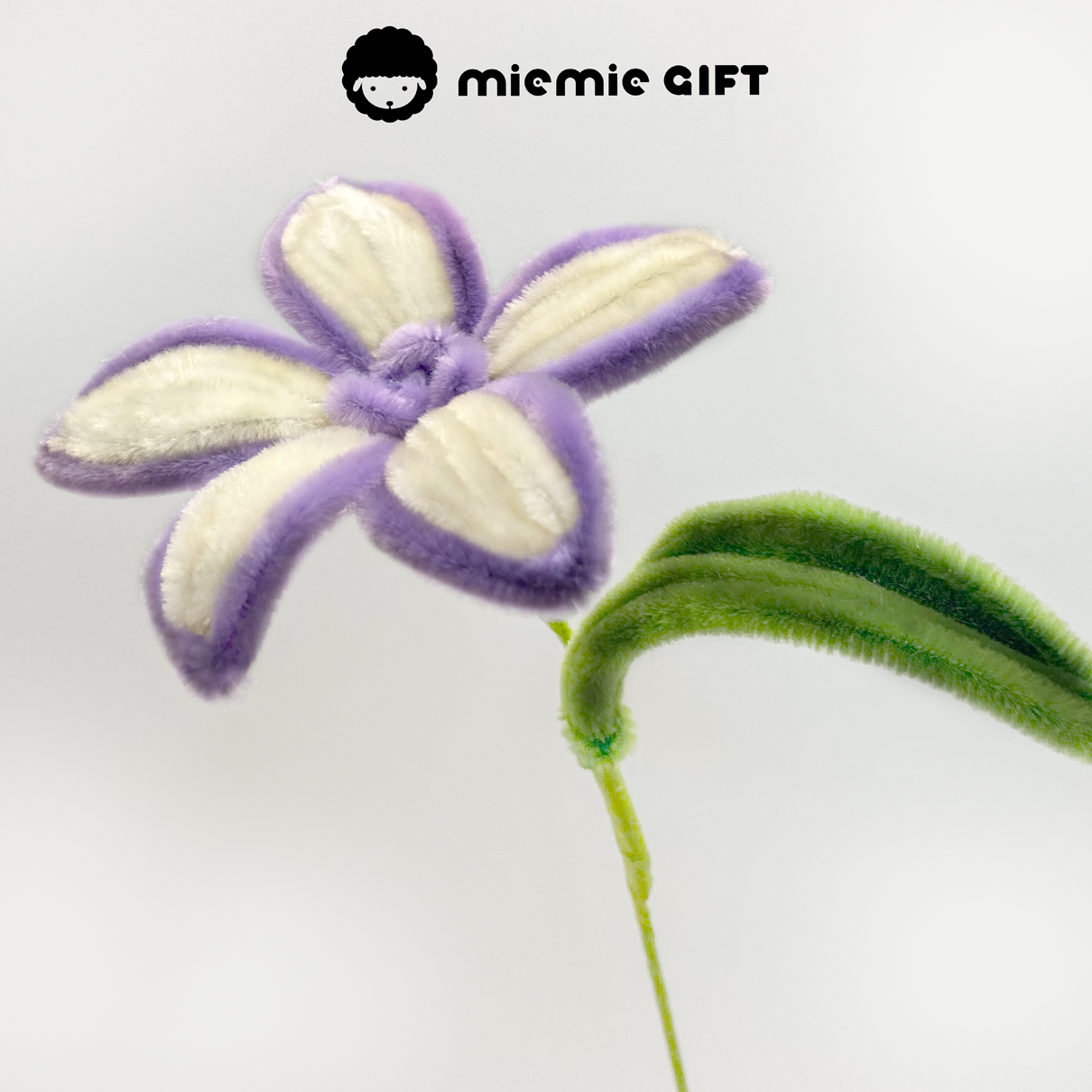 Colorful Pipe-Cleaner Lily Bouquet by MieMie Gift purple