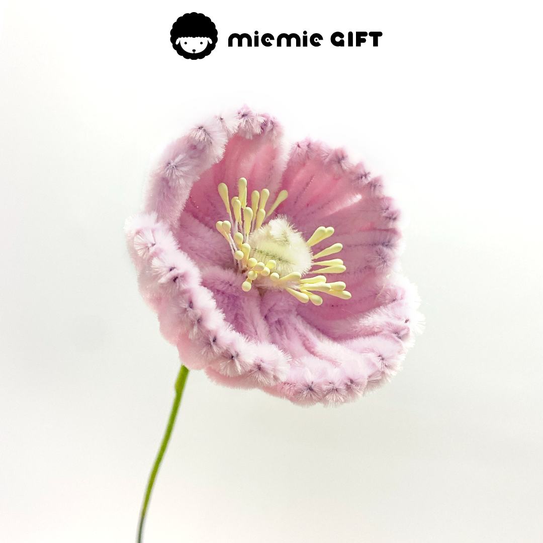 Light Purple Flower with Pipe-Cleaner in Daffodil Yellow Stigma by MieMie Gift
