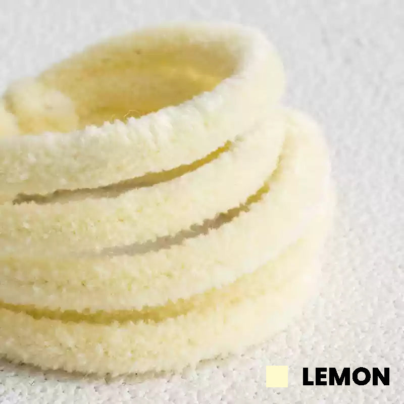 Lemon Pipe Cleaner by miemie gift: High-density lemon pipe cleaner, ideal for creating cheerful and bright dolls. Perfect for making a zesty lemon or a lively citrus character, emphasizing the hand-made quality and vivid color.
