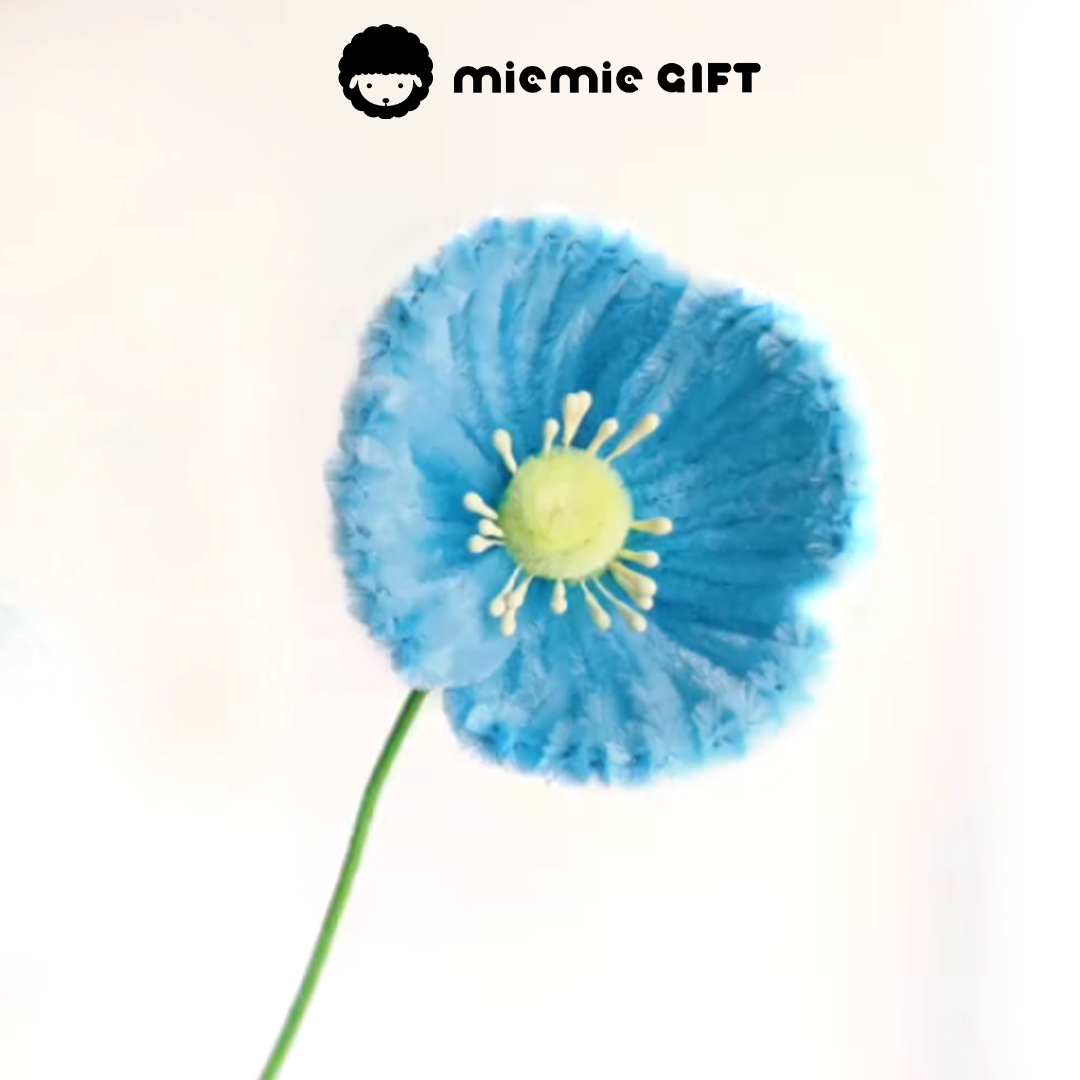Handcrafted light blue with Pipe-Cleaners in Nature Tones by MieMie Gift
