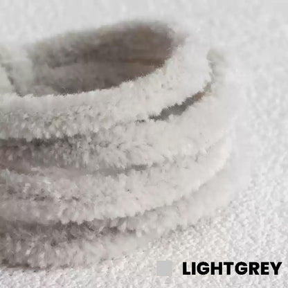 Light Grey Wool Twist Bar by miemie gift: Hand-made light grey wool twist bar, great for making soft light grey dolls. Suitable for crafting a gentle dove or a delicate cloud character, highlighting the high quality and light color.
