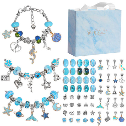 Unleash your child's creativity with our Children DIY Bracelet Pendant Beading Accessories! This delightful jewelry-making kit features colorful crystal beads and charming pendants, perfect for crafting unique bracelets that reflect their personal style. Ideal as a gift for birthdays or special occasions, it encourages imaginative play while developing fine motor skills and artistic expression.

Package include: 1 gift box, 3 bracelets, 20 pendants, 20 accessories, 20 colorful pearls