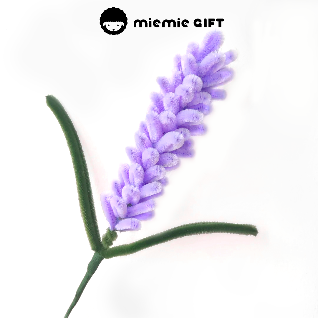 purple Lavender Pipe-Cleaner Flower Arrangement by MieMie Gift