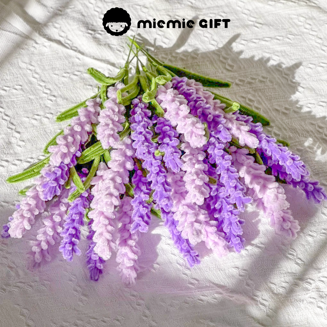 Handmade Lavender Pipe-Cleaner Flowers by MieMie Gift
