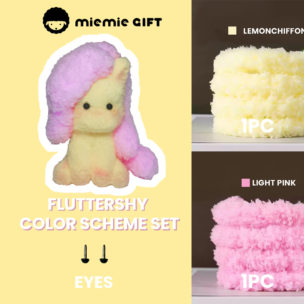 Fluffy pastel pipe cleaners for creating a cute Fluttershy plush toy
