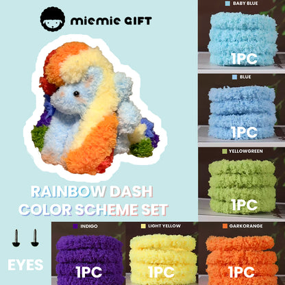 Soft blue pipe cleaners for crafting a Rainbow Dash My Little Pony figure
