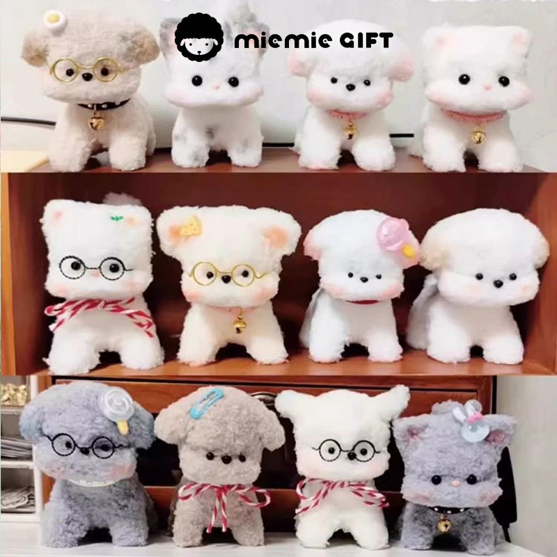 DIY plush animal crafted from high-density coral fleece pipe cleaners