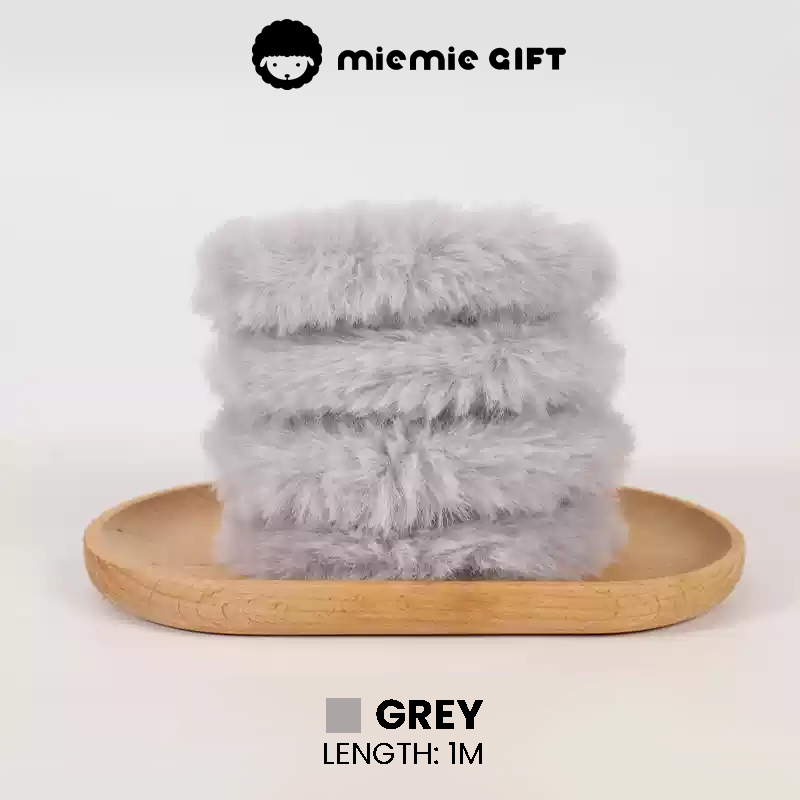 Dense gray fur Jumbo pipe cleaner for easy DIY plush animals and handmade toys