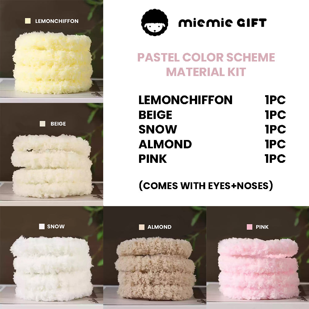 Soft pastel plush pipe cleaners, ideal for DIY handmade kittens animals