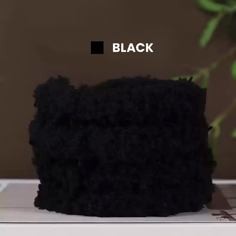 Miemie Gift black coral fleece pipe cleaners for crafting animal plushies