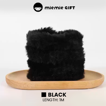 Dense black fur pipe cleaner for DIY plush animal making and cosplay props
Miemie gift Jumbo fur material