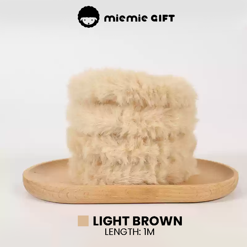 High-density brown pipe cleaner, perfect for handmade plush pets
jumbo fur material