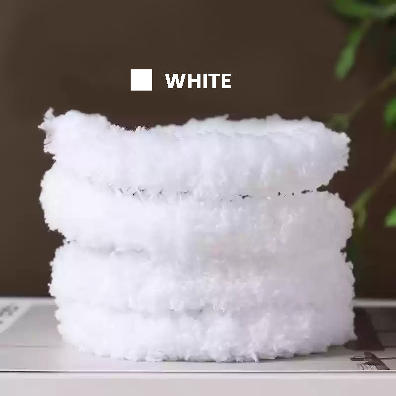 Soft white pipe cleaners, perfect for DIY rabbit plush dolls
