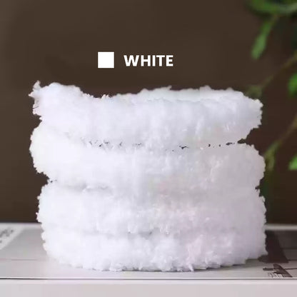 Soft white pipe cleaners, perfect for DIY rabbit plush dolls
