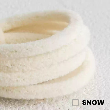 Snow Wool Twist Bar by miemie gift: Hand-made snow wool twist bar, great for making pure snow dolls. Suitable for crafting a pristine snowflake or a delicate snow character, showcasing the high density and clean color.
