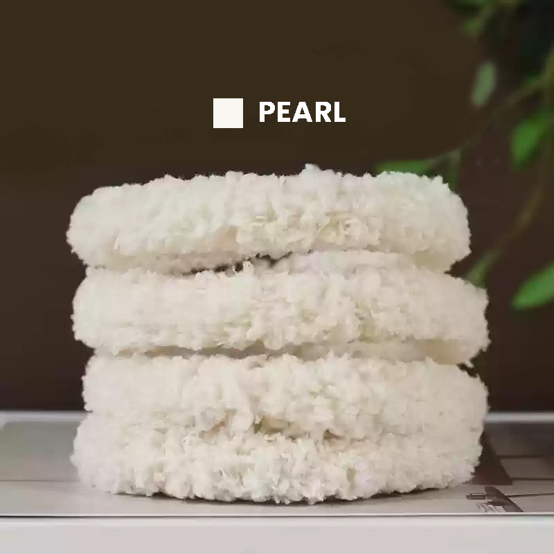 High-density pearl white pipe cleaners for making husky plush dolls