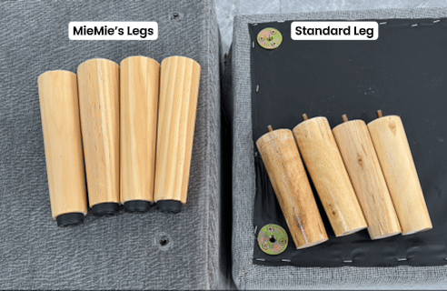 Wooden Legs | Solid Pine with Protective Foot Pads