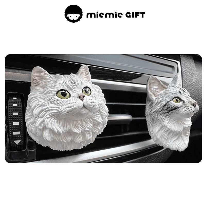  car diffuser pet heads Pet Portrait Stickers: Mini Plaster Figurines for Pet cats and dogs Parents on the Go