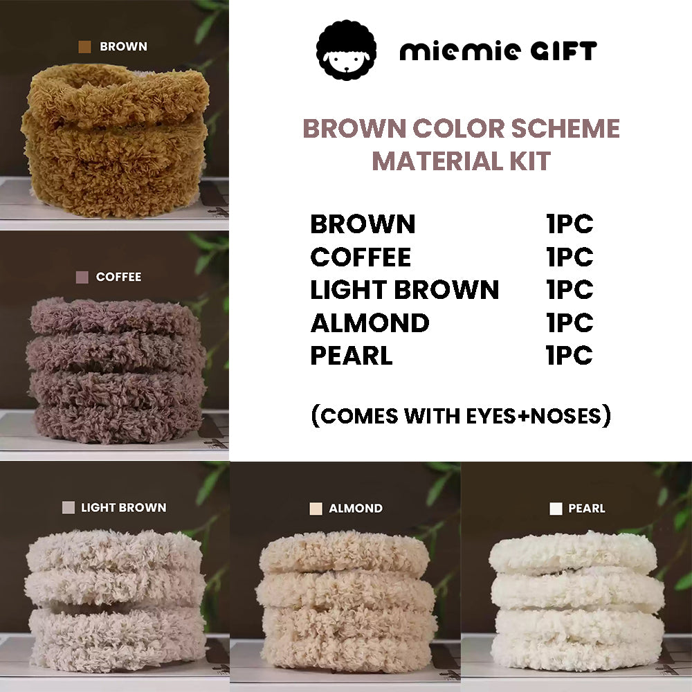 meimie gift color scheme material kit premium tan pipe cleaners for making handmade stuffed animals bear teddy squirrel