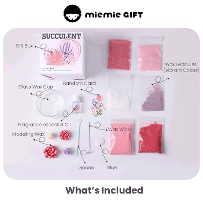 miemie gift DIY sand candle with pastel wax flowers and soft pink tones home décor DIY kit, creative gift ideas material-kit