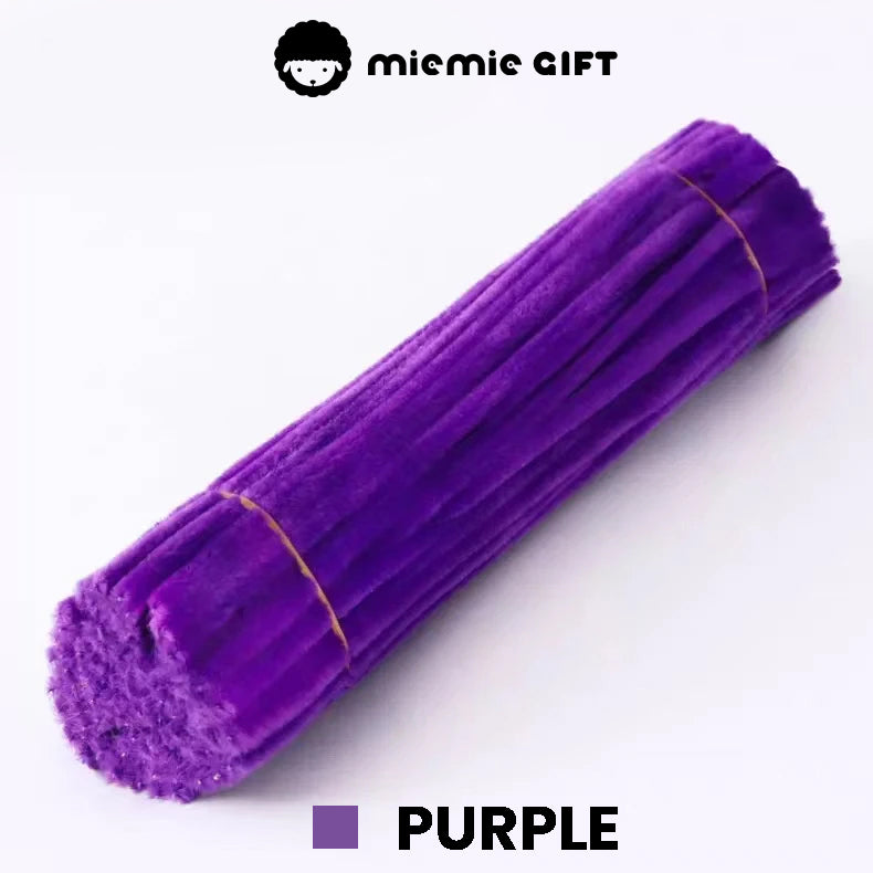 deep purple colored plush pipe cleaners for elegant, fantasy-themed plush figures