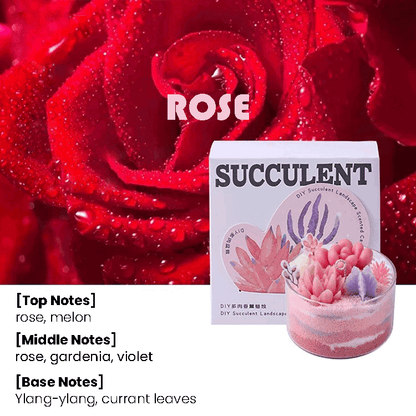 miemei gift rose-theme fragrance Sand-painting candle featuring pink and purple floral elements