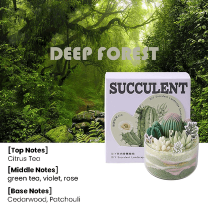 miemie gift deep forest Scent Custom DIY aromatherapy candle with plant-shaped wax and colorful sand home décor DIY kit deep forest