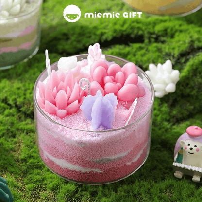 miemie gift Roses-inspired wax candle with decorative sand layers  DIY aromatherapy candle kit